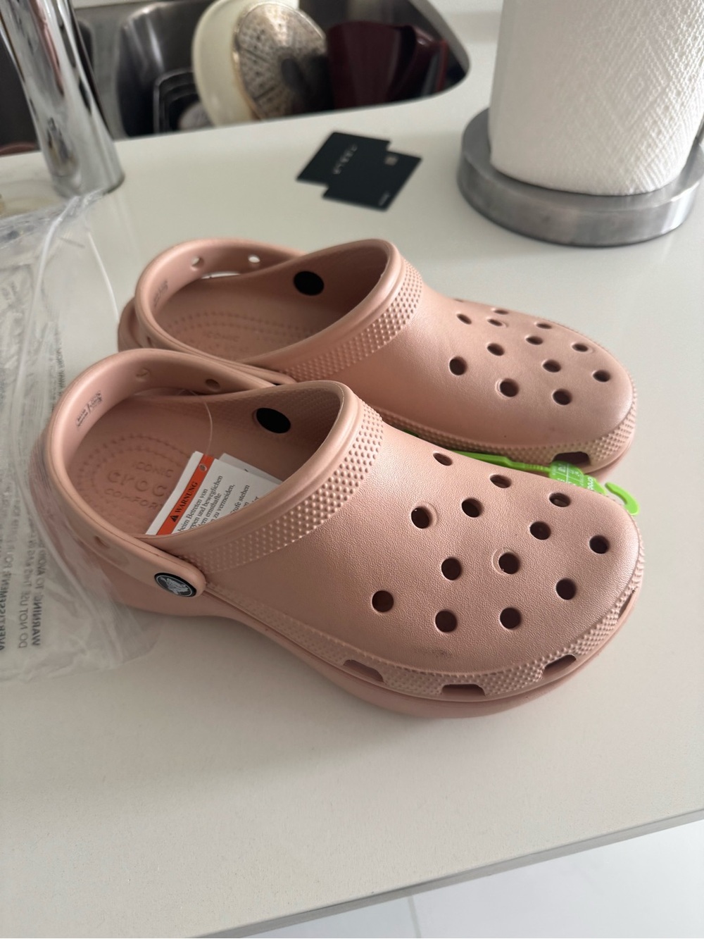 CROCS platform Clog in Blush Pink